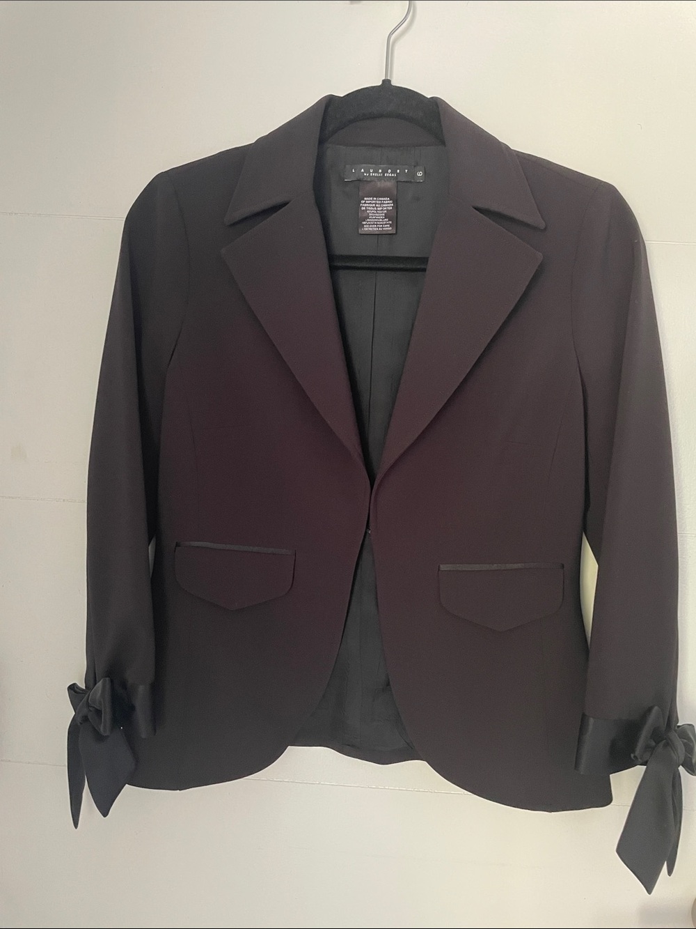 Laundry by Shelli Segal Black Women's tuxedo Blazer